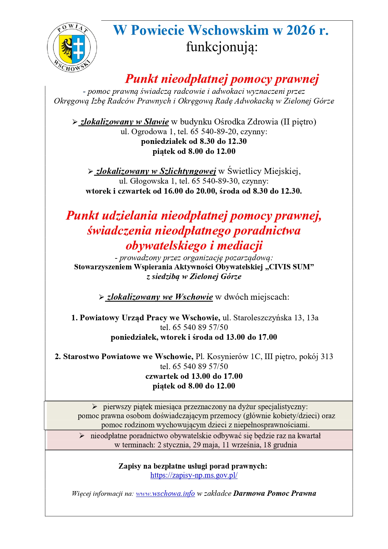 You are currently viewing Nieodpłatna pomoc prawna w roku 2026